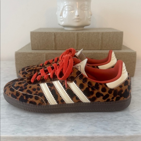 adidas Shoes - Adidas Samba OG leopard cheetah animal-print striped trainers- size M4/W5